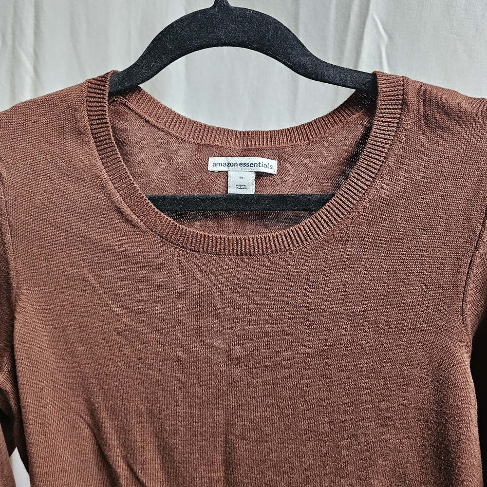 Amazon Essentials Rust Brown Sweater - image 2